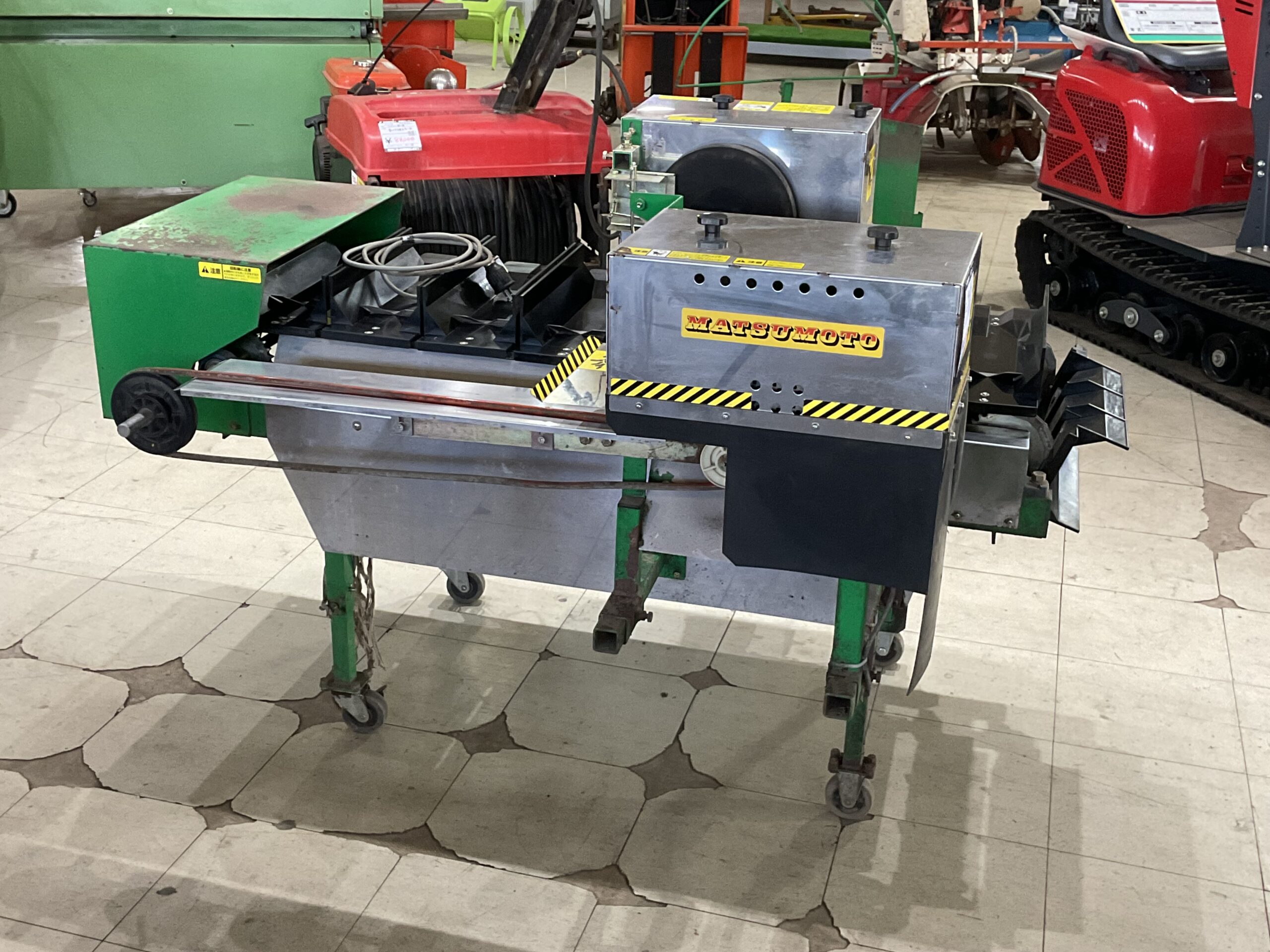 ネギ根葉切り機　マツモト　MNC-DXL